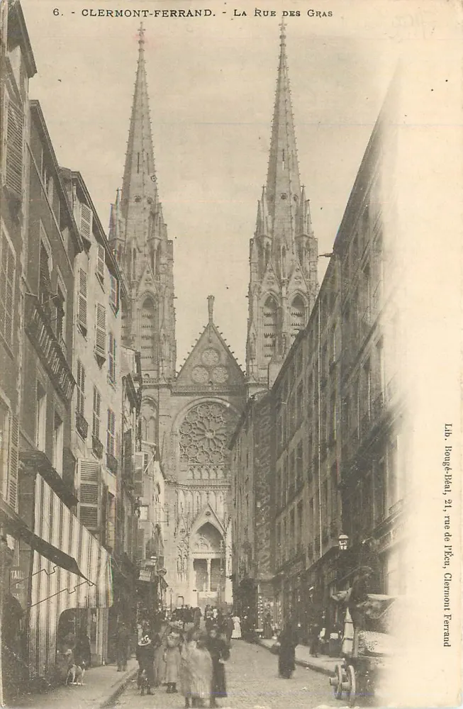 Clermont-Ferrand — A Rue des Gras — Lib. Bougé-Héan, 21, rue de l'Écu - Frente