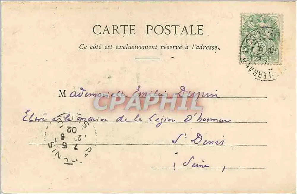 Clermont-Ferrand — A Rue des Gras — Lib. Bougé-Héan, 21, rue de l'Écu - Verso