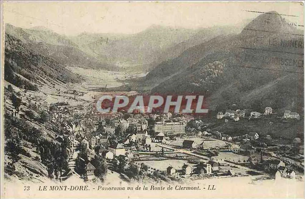 Le Mont-Dore - Panorama vu de la Route de Clermont - LL - Recto