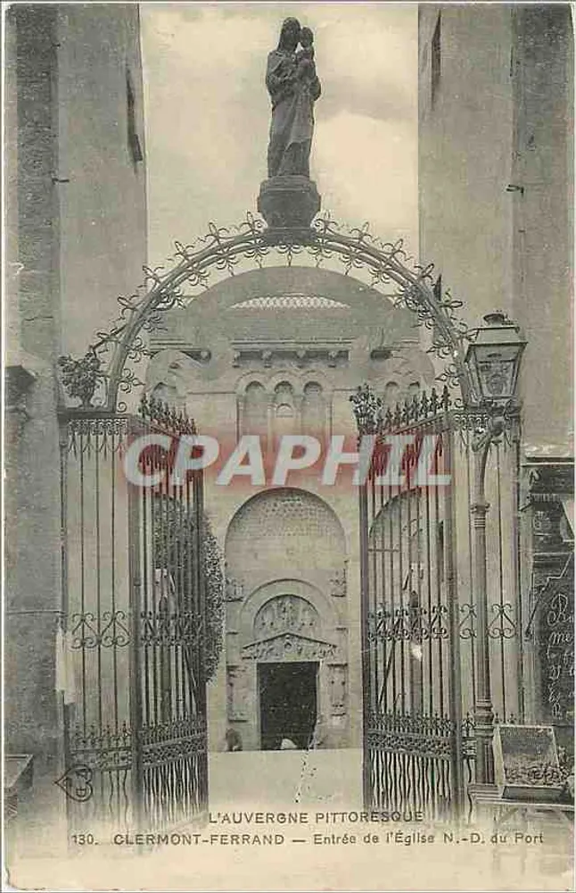 Clermont-Ferrand — Entrée de l'Église N.-D. du Port — L'Auvergne pittoresque - Recto