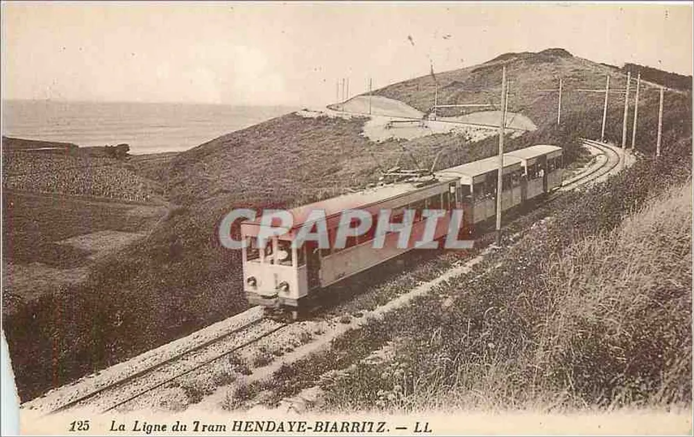 A Linha do Trem HENDAYE-BIARRITZ — LL — Editor: LÉTY ET NEURDEN RÉUNIS - Frente