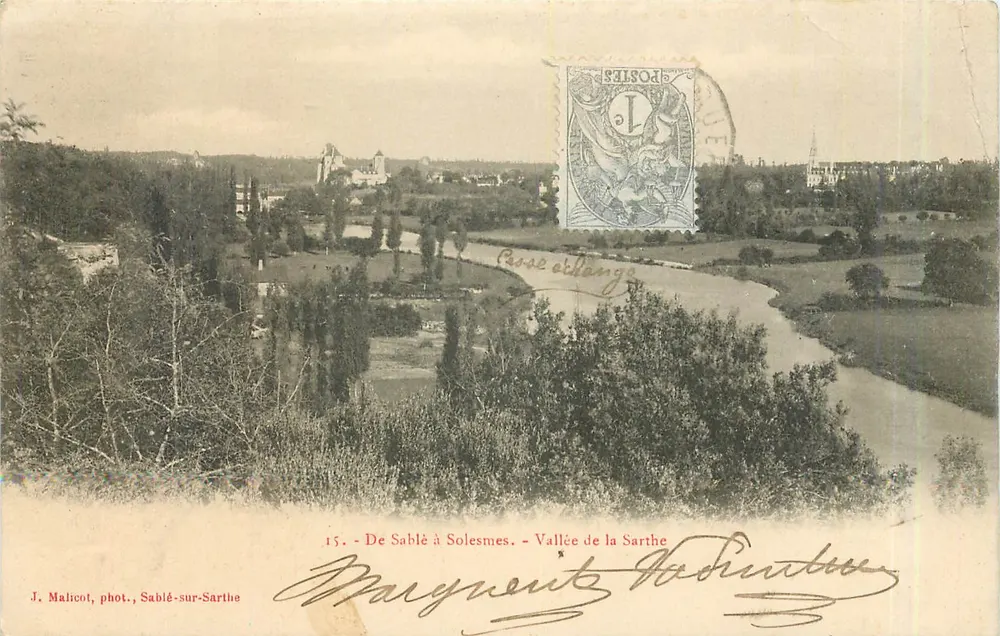 Van Sablé naar Solesmes - Vallei van de Sarthe — J. Malicot, fot., Sablé-sur-Sarthe - Voorkant