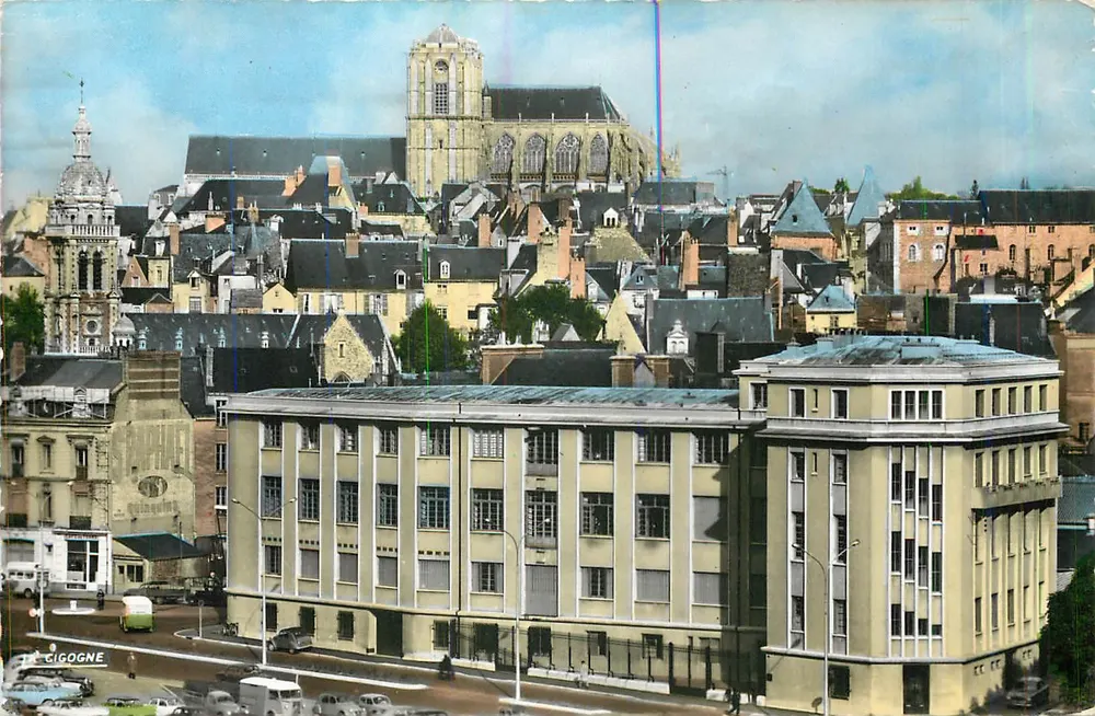 Le Mans (Sarthe) — Ansicht der Kathedrale im Hintergrund — Editions La Cigogne - Vorderseite