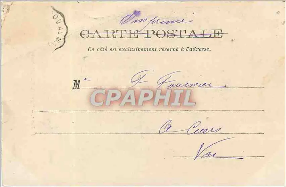 Le Mans — Estátua do General Chanzy — editor E. Buvache - Verso