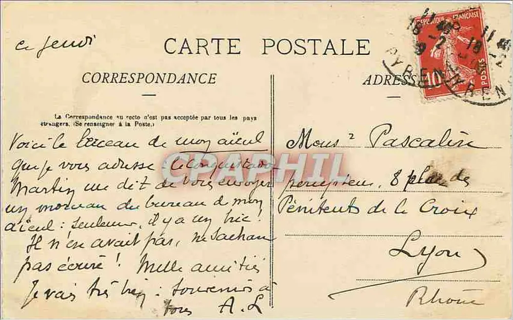 Pau (Château) — Berceau de Henri IV — Éditeur non identifié, n° de série 1 - Verso