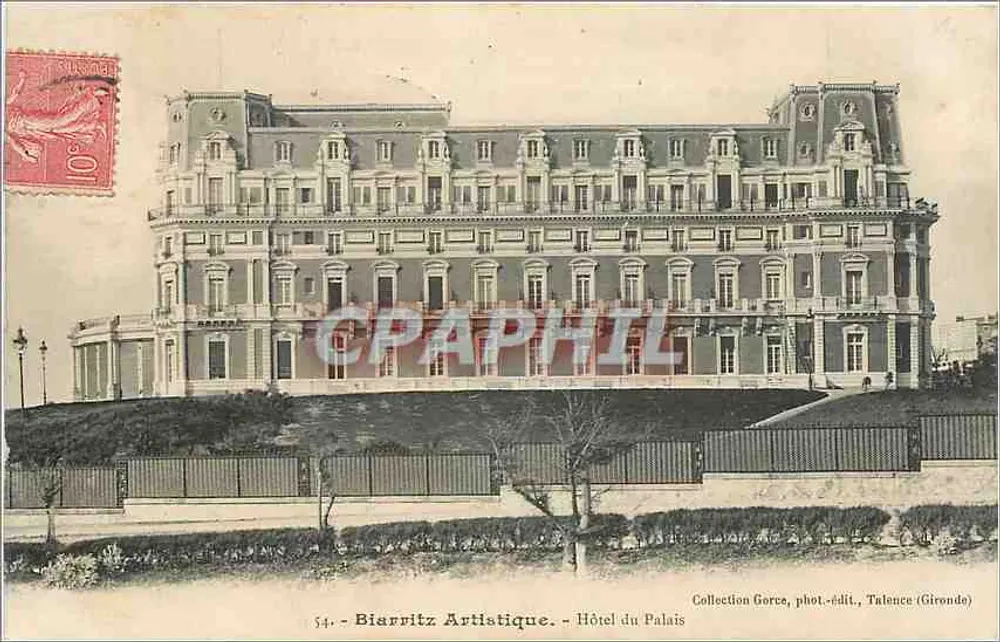 Biarritz Artistique - Hôtel du Palais — Collection Gorce, phot.-édit., Talence (Gironde) - Recto