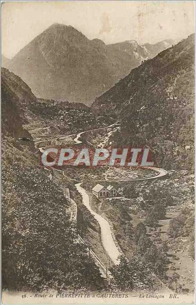 Estrada de Pierrefitte a Cauterets — Le Lymacon — Bloo frères, editores, Bordeaux, n°56 - Frente