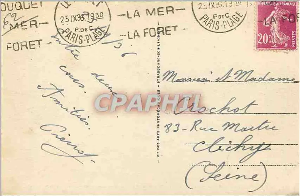 Le Touquet-Paris-Plage - O Mercado Coberto — Henry Léon Bloch, Arquiteto do Governo - Verso