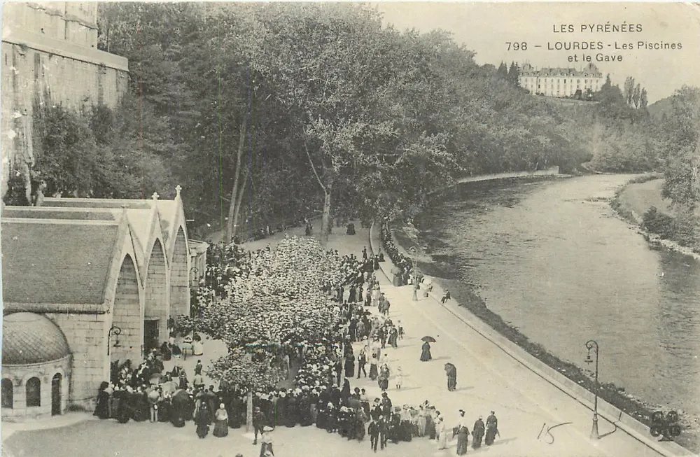 Lourdes - As Piscinas e o Gave — As Pirineus, n°798 - Frente