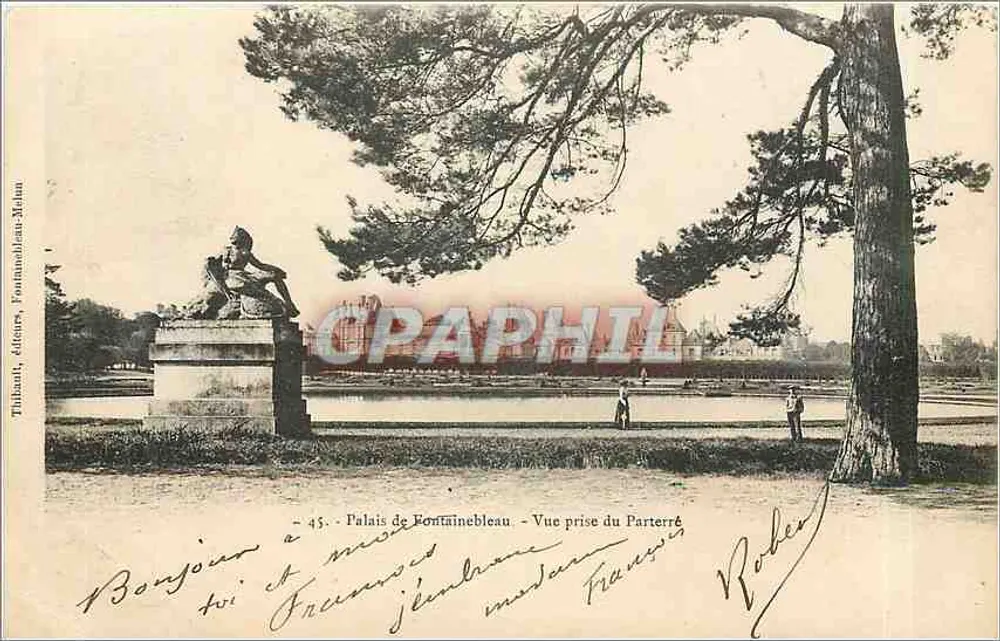 Palácio de Fontainebleau - Vista tirada do Pátio - Tithanot, editores, Fontainebleau - n°45 - Frente