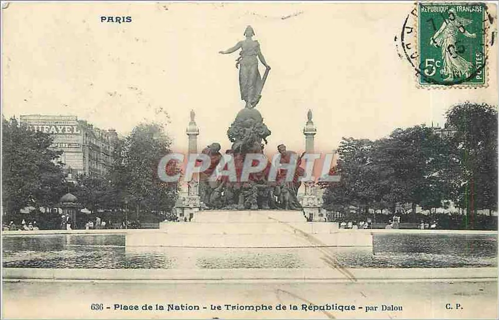 Platz de la Nation — Der Sieg der Republik — von Dalou - Vorderseite