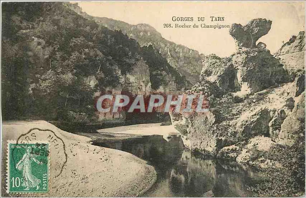 Gorges do Tarn — Rocha do Champignon — Editor impressor ilustrado, n° 268 - Frente