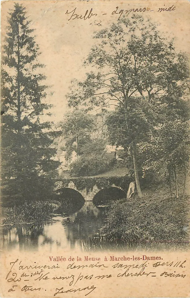Vale da Meuse em Marche-les-Dames — vista do ponte — editor não identificado - Frente