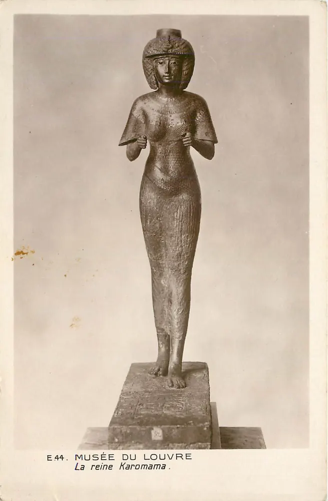 Estátua da rainha Karomama — Museu do Louvre — série E44 - Frente
