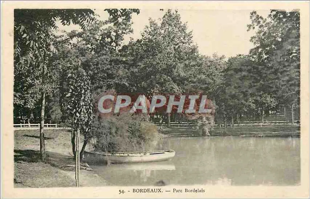 Bordeaux — Parc Bordelais — Éditeur La Cigogne, n° 54 - Frente