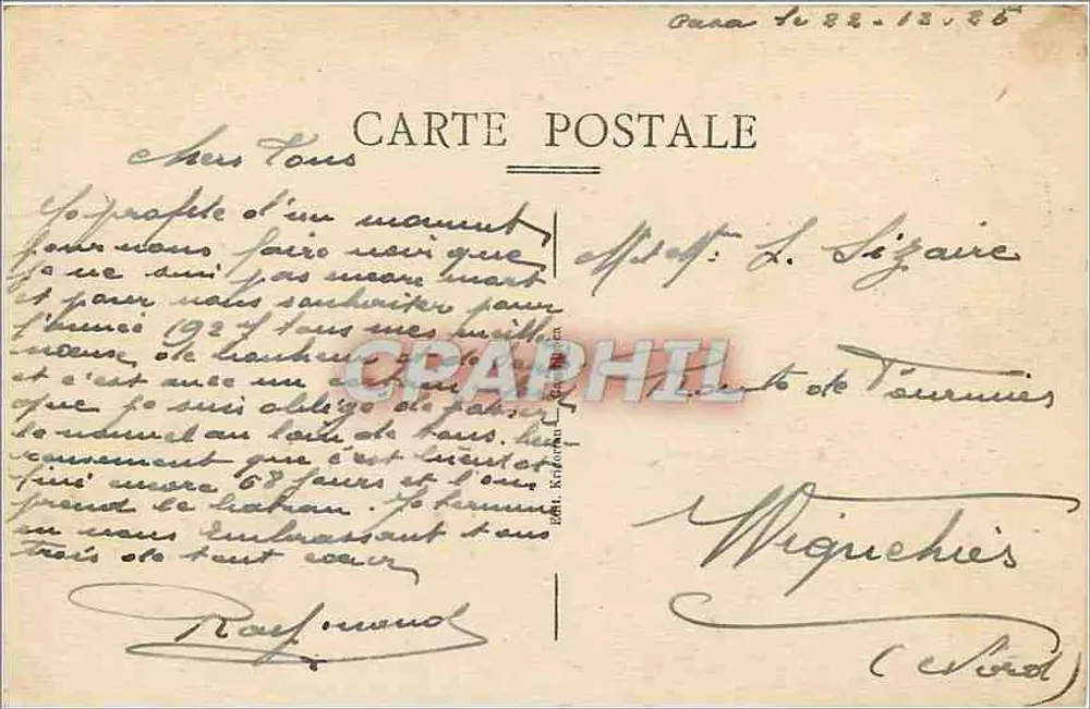 Casablanca (Marokko) — Place Lyautey — Der Bassin — Verlag: Carte de Tasseries, Nr. 132 - Rückseite