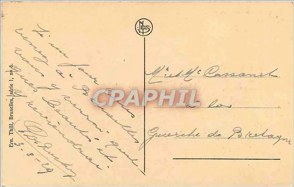 Brüssel-Laeken — Chinesischer Pavillon und Japanische Turm — Verlag N.ELS, Serie 1, Nr. 6 - Rückseite