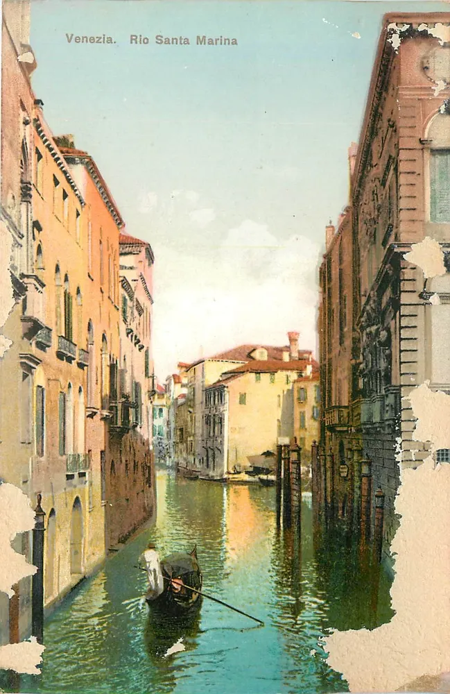 Venezia. Rio Santa Marina — vue de canal avec gondole — éditeur Edixion - Frente