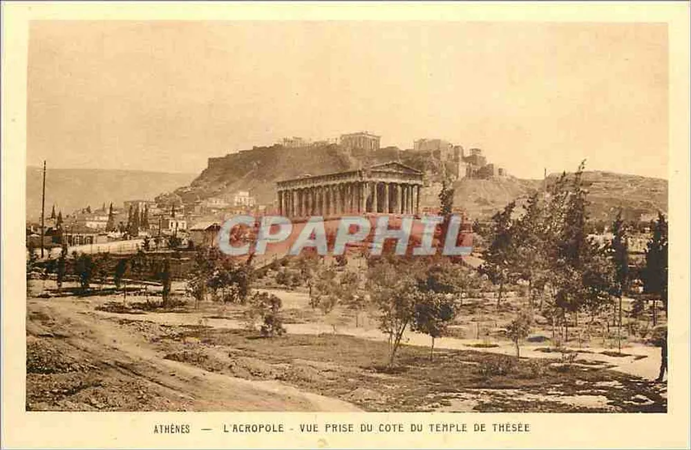 Athens — Die Akropolis — Ansicht vom Seitenbereich des Tempels des Theseus - Vorderseite
