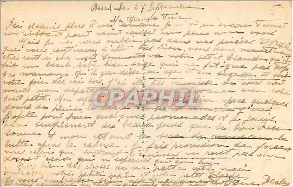 Berck-Plage - A Vista do Mar e das Dunas — Bilhete postal antigo n°29, editor ABE - Verso