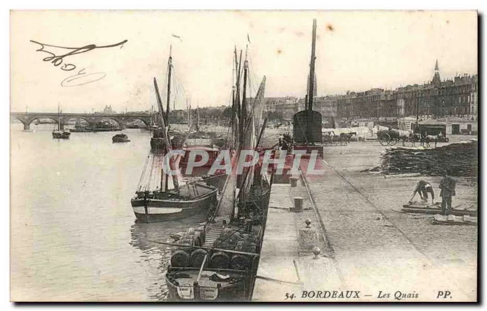 Bordeaux — Os Quais — PP. n°54 - Frente