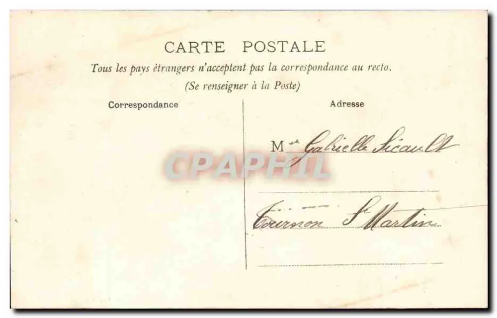 Bordeaux — Os Quais — PP. n°54 - Verso
