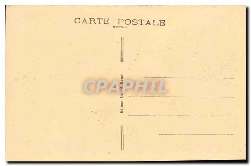 Clermont-l'Hérault — Praça da Prefeitura — Edição Grand Bazar - Verso