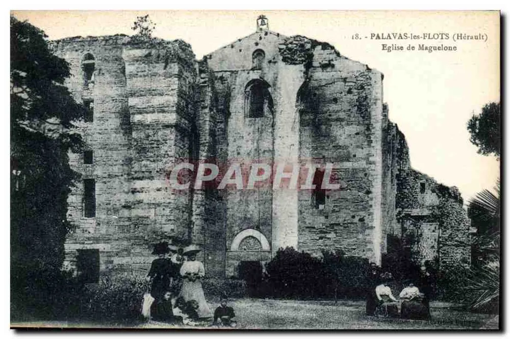 Palaavas-les-Flots (Hérault) — Église de Maguelone — Phototypie A. Bardon, Montpellier - Recto