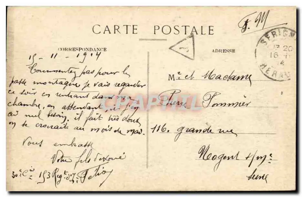 Valras-la-Plage — A Dique — editor: Mauny-Lépine, Hérac - Verso