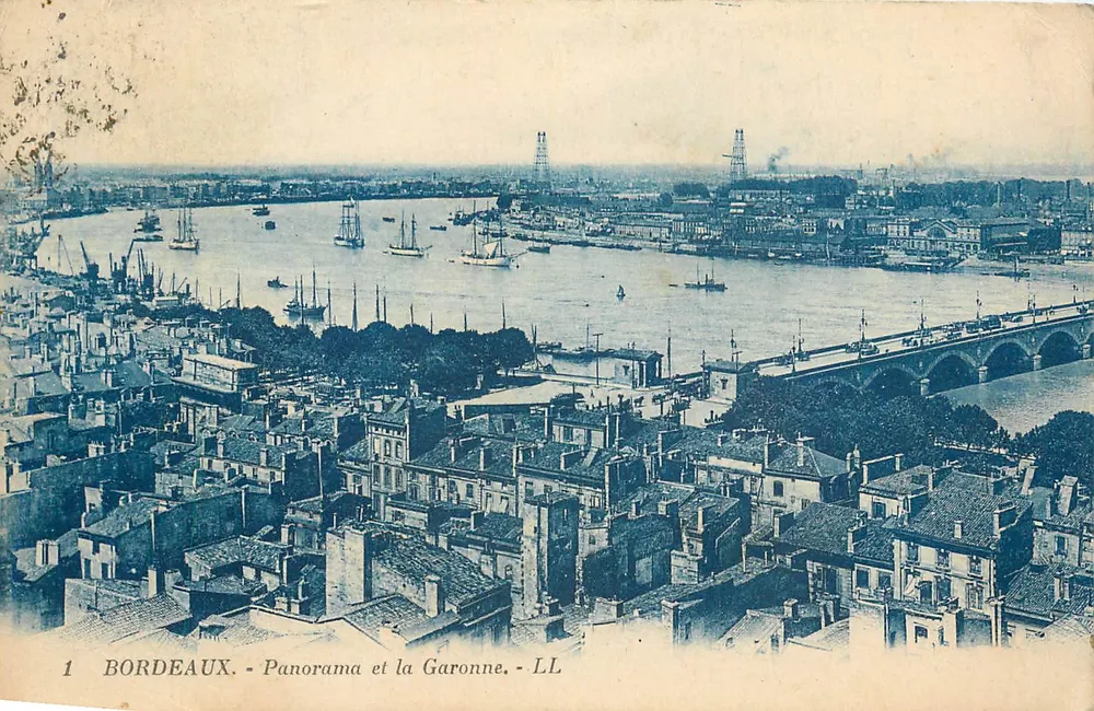 Bordeaux - Panorama e a Garonne - LL - Frente