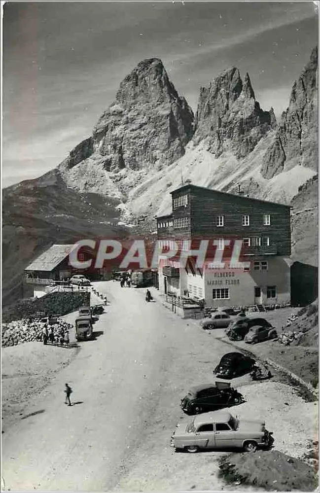Passo Sella — Albergo Maria Flora — Editore Foto Edizioni Gheddi, n° 41 53 - Recto