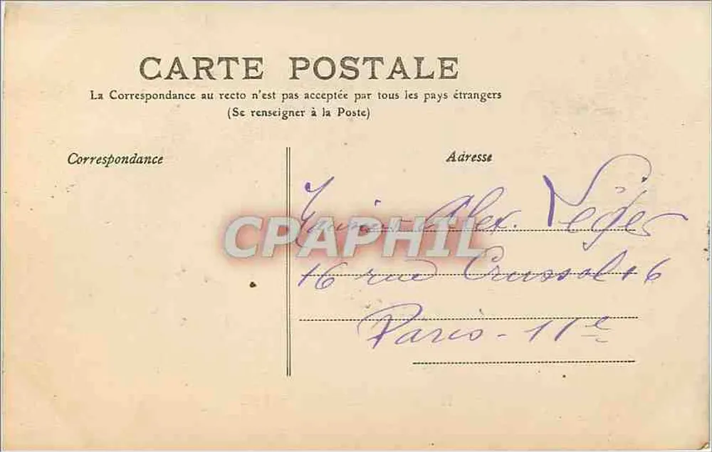 Bordeaux - O Hotel de Ville — editor Bosq, série 12 - Verso