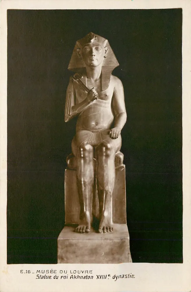 Statue des Königs Akhnaton — 18. Dynastie — Louvre-Museum, Serie E.16 - Vorderseite