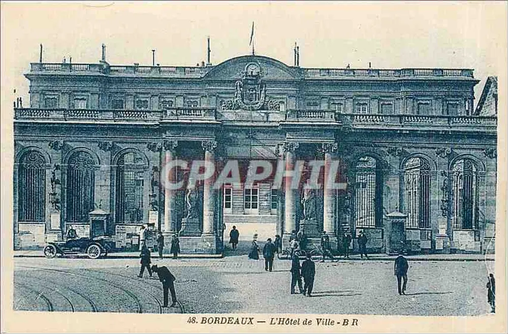 Bordeaux — O Hotel de Ville — Bloc Frères, editores Bordeaux, n°48 - Frente