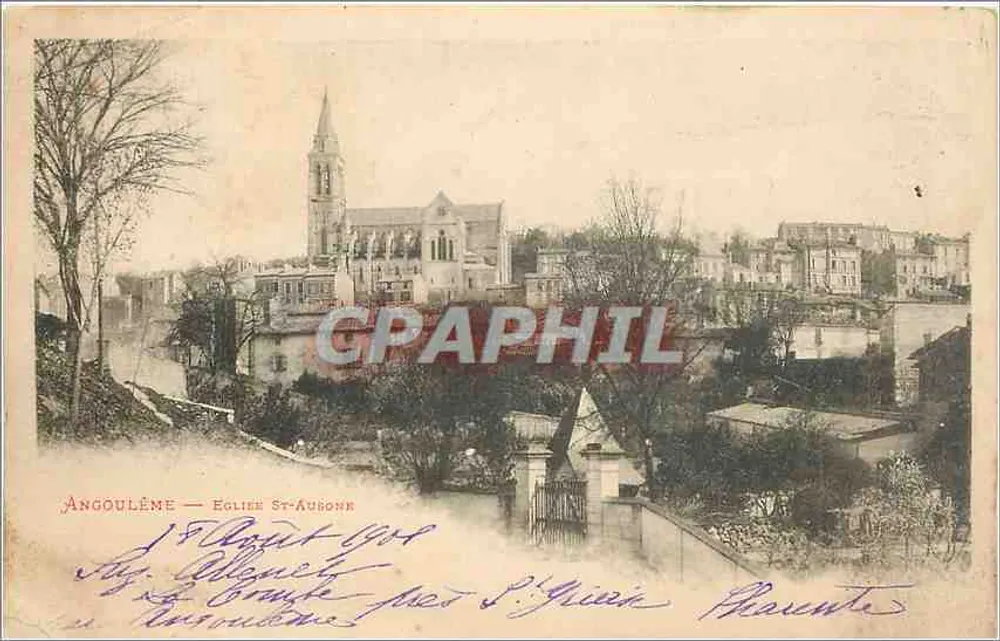 Angoulême — Igreja de São Aubin — Editor G. P. G. (n° 17) - Frente