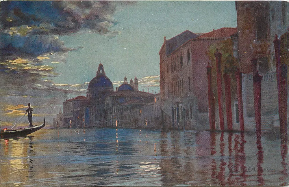 Venise — Canal Grande et église de la Salute — Proprieta artistica A. Scroochi - Milano, n° 2666-10 - Recto
