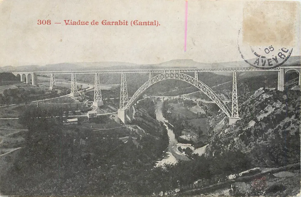 Viaduto de Garabit (Cantal) — vista panorâmica — editor não identificado, n° 308 - Frente