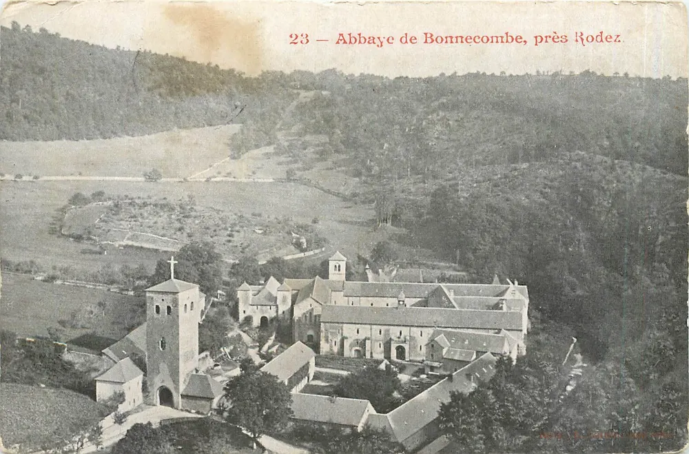 Abdij van Bonnecombe, bij Rodez — luchtfoto — uitgever: H. Le Cailly, n° 23 - Voorkant