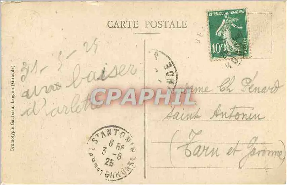 Verdelais (Gironde) - El Calvario — editor Bromontypie Gautreau, n° 112 - Reverso