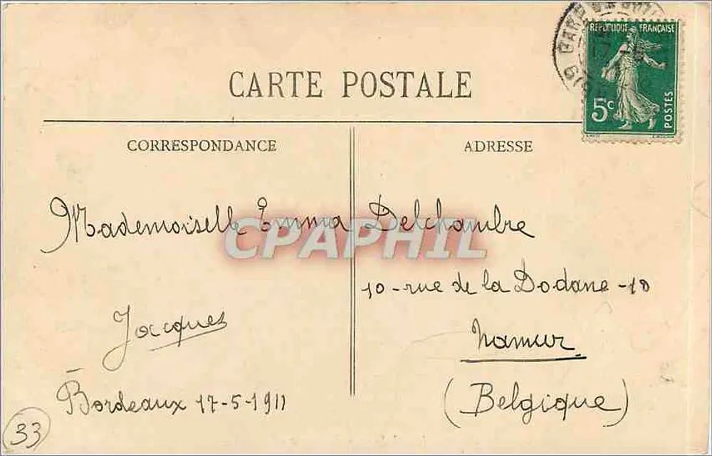 Bordeaux - A Passarela - BR 38 — Passagem dos Carros - Verso