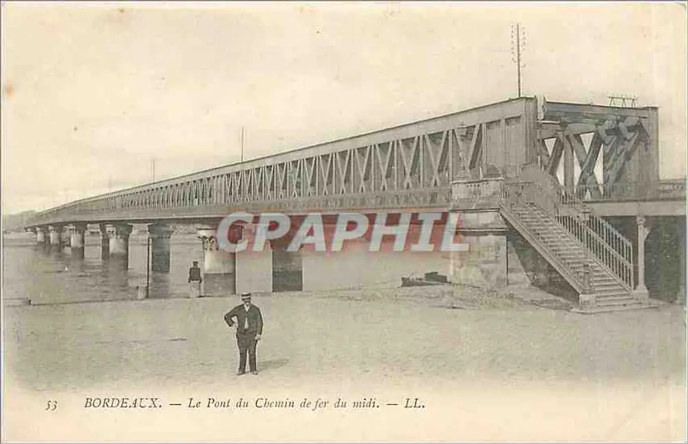 Bordeaux — Il Ponte del Chemin de fer du midi — LL. - Recto