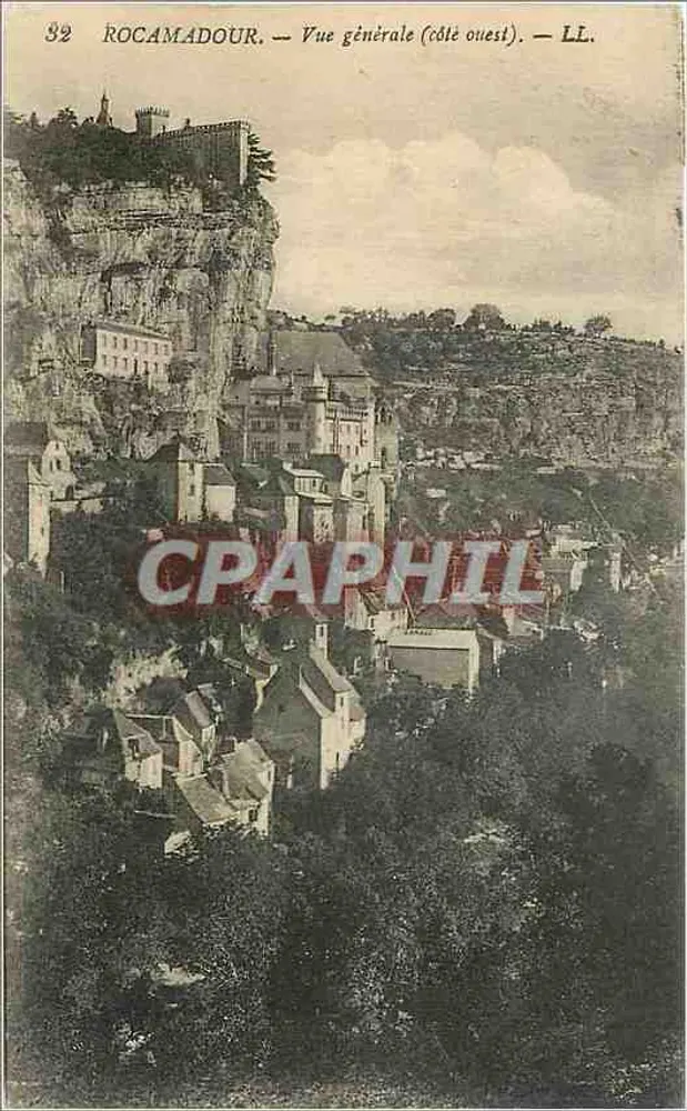 Rocamadour — Vista geral (lado oeste) — LL. n°32 - Frente