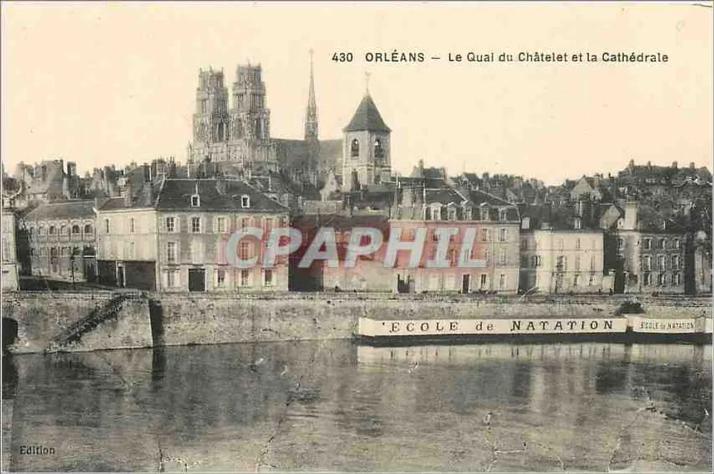 Orléans — Der Quai du Châtelet und die Kathedrale — Edition - Vorderseite