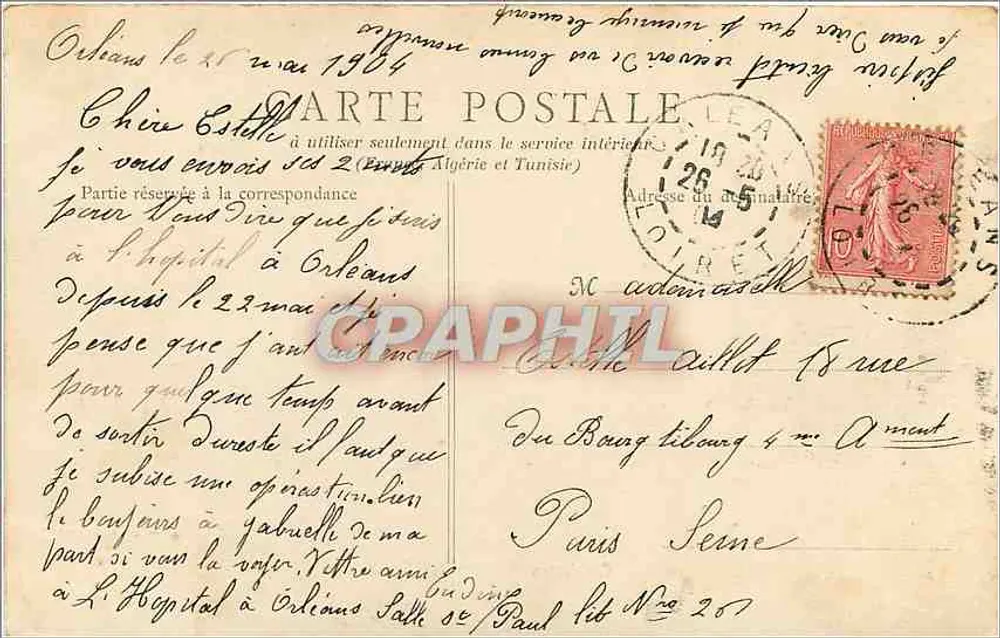 Orléans — Plein du Martroi — Beeld van Jeanne d'Arc — B. F., Parijs - Achterkant