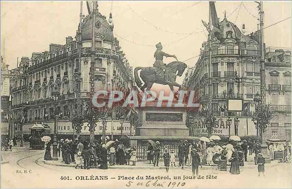 Orléans — Place du Martroi, an einem Festtag — Verlag H.C. n°401 - Vorderseite