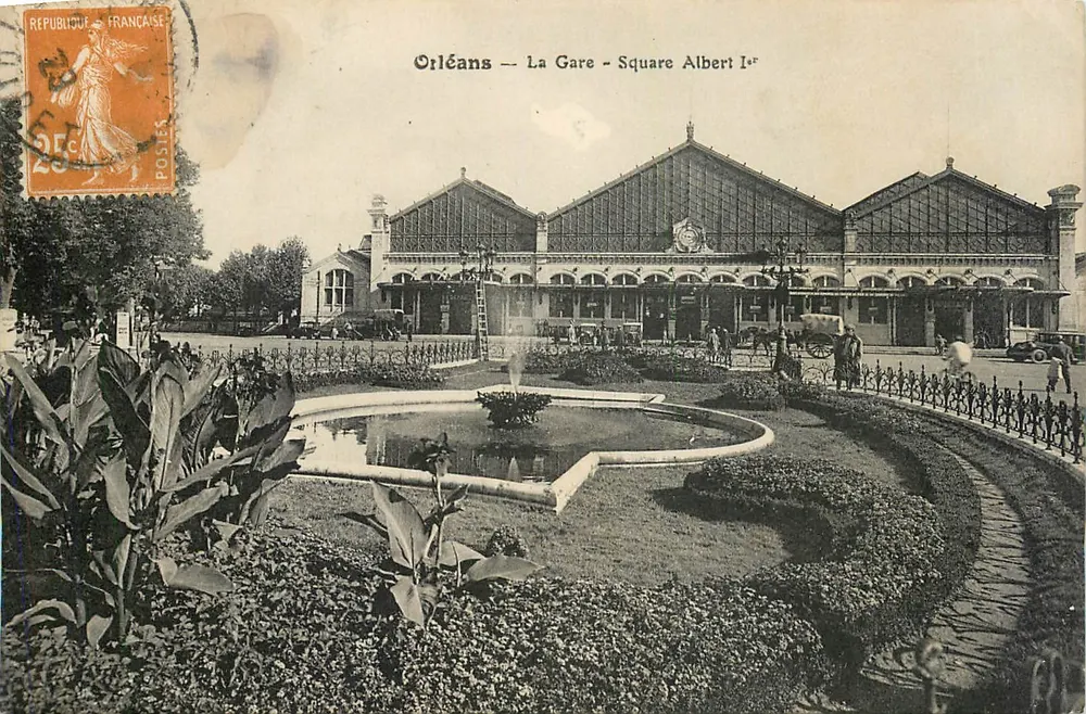 Orléans — A Estação — Praça Albert Ier — Editor não identificado, número de série não visível - Frente