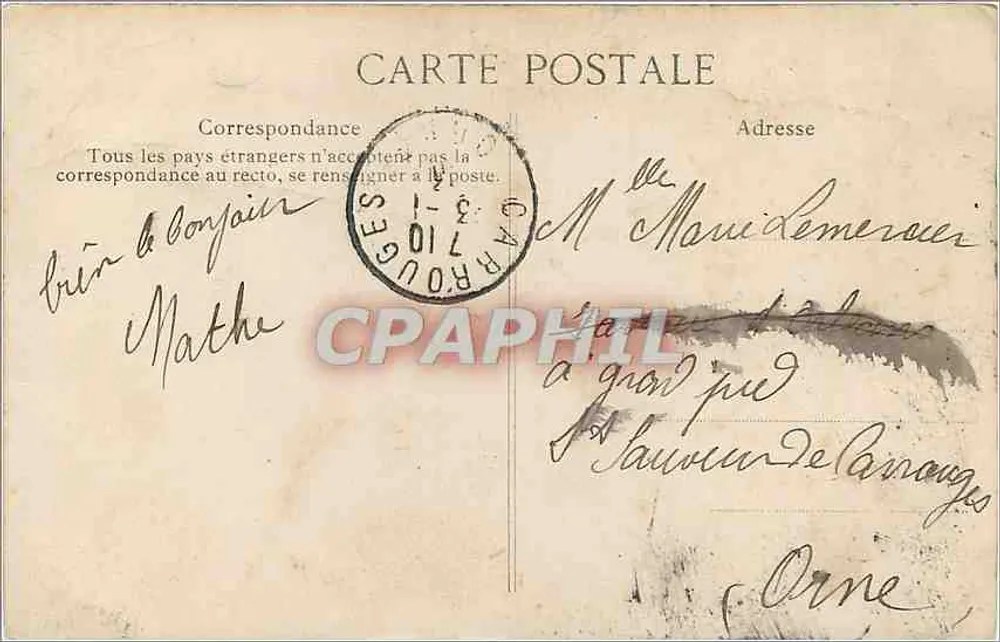 Montargis — A Porta do Castelo — Edição G. Biet. Montargis - Verso