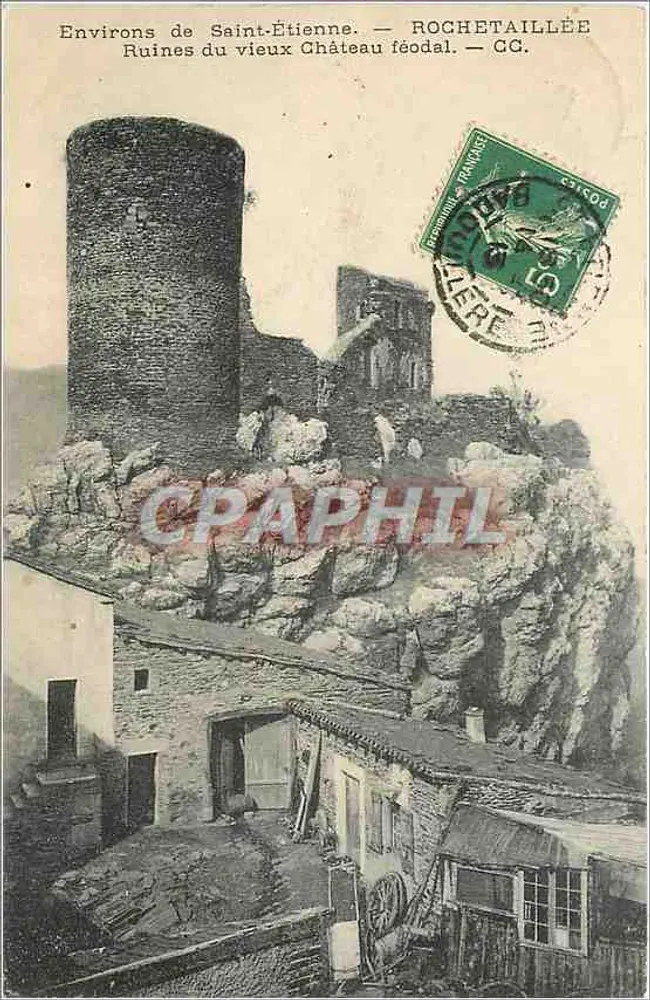 Rochetaillée — Ruinen des alten feudalen Schlosses — CG. - Vorderseite
