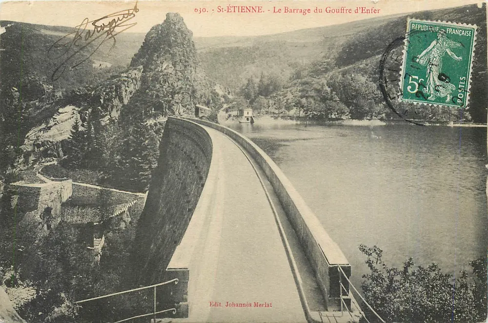 St-ÉTIENNE - A Barragem do Gouffre d'Enfer — Edit. Johannès Merlat n°630 - Frente
