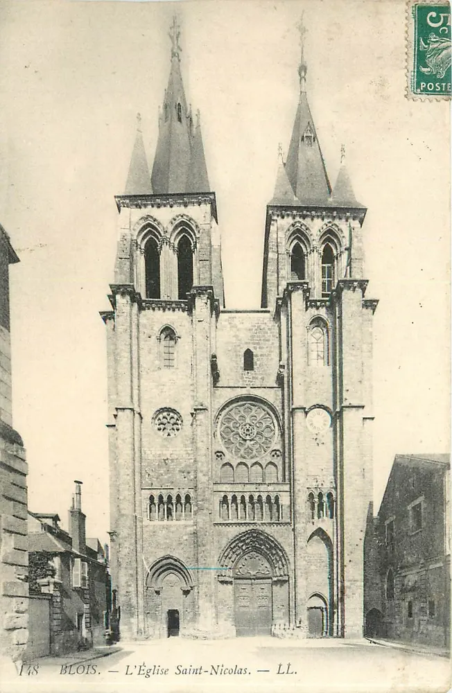 Blois — A Igreja de São Nicolau — LL. - Frente
